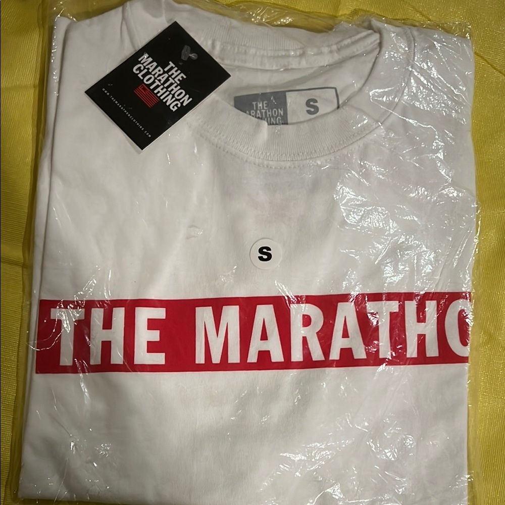 The Marathon Clothing Red and White Crew Neck Tee